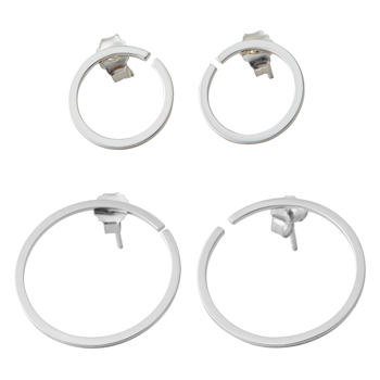 Sølv Hoop øreringe til vedhæng i 16 og 24 mm