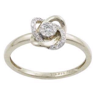 Houmann  14 kt hvidguld Fingerring rhodineret med 0,12 ct brillanter