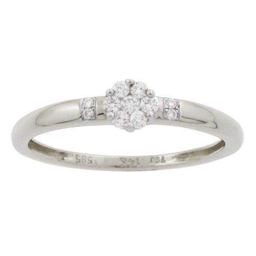Image of Houmann 14 kt hvidguld Fingerring rhodineret, model E013056