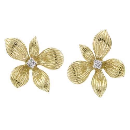 Image of Houmann 14 karat guld ørestikker blank, model E042693