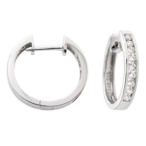Image of Houmann 14 karat hvidguld ørering blank