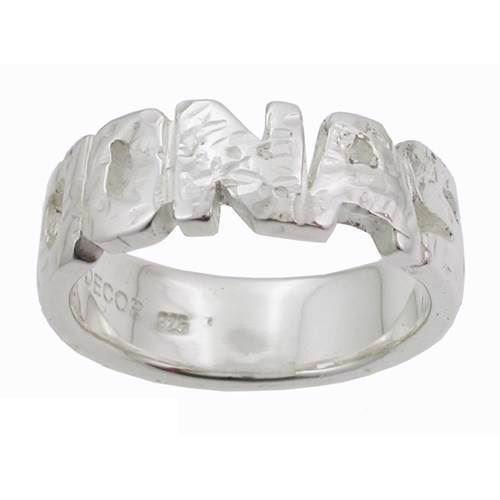 Image of Houmann Navnering 14 karat hvidguld Fingerring tre varianter, model L010003