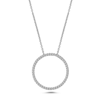 Nuran 14 kt hvidguld Ø 20,5 mm Cirkel Diamonds, med 29 stk 0,01 ct Wesselton / SI