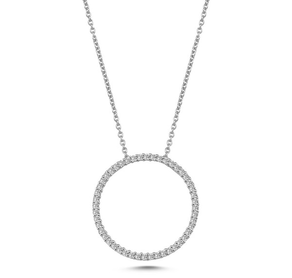 Nuran 14 kt hvidguld Ø 20,5 mm Cirkel Diamonds, med 29 stk 0,01 ct Wesselton / SI