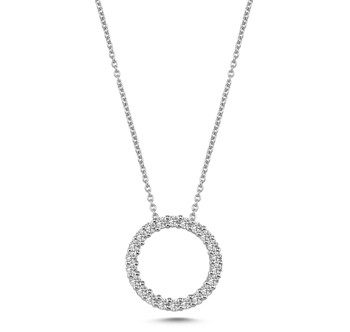 Nuran 14 kt hvidguld Ø 15,5 mm Cirkel Diamonds, med 22 stk 0,02 ct Wesselton / SI