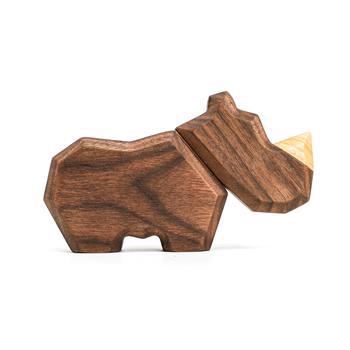 Fablewood Næsehorn ungen - Træ figur sammensat med magneter