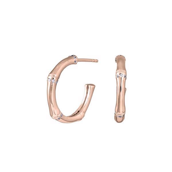 Joanli Nor Florinanor rosa forgyldt sterlingsølv øreringe , 19 mm creoler