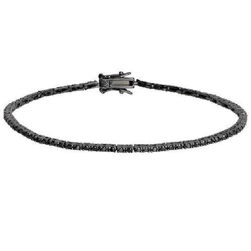Image of Joanli Nor sort sterling sølv Armbånd med blank overflade