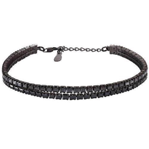 Image of Joanli Nor Adina sort sterling sølv Armbånd med blank overflade