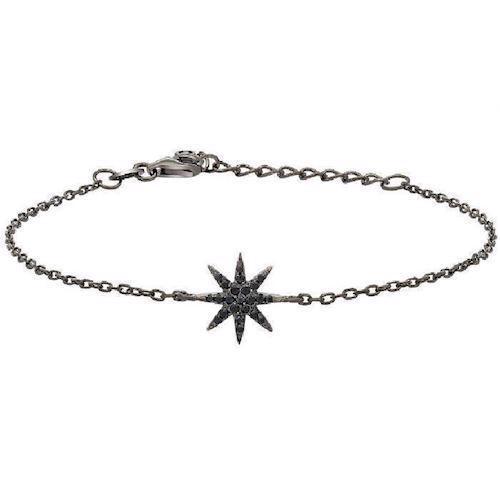 Image of Joanli Nor Ally sort sterling sølv Armbånd med blank overflade