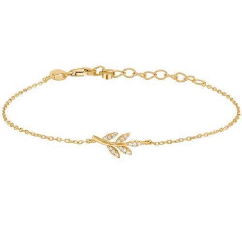 Image of Joanli Nor Alva forgyldt sterling sølv Armbånd med blank overflade