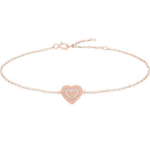 Image of Joanli Nor Becky rosaforgyldt sterling sølv Armbånd med blank overflade