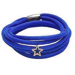 Image of Hot Summer Blåt armbånd med forgyldt sølv stjerne