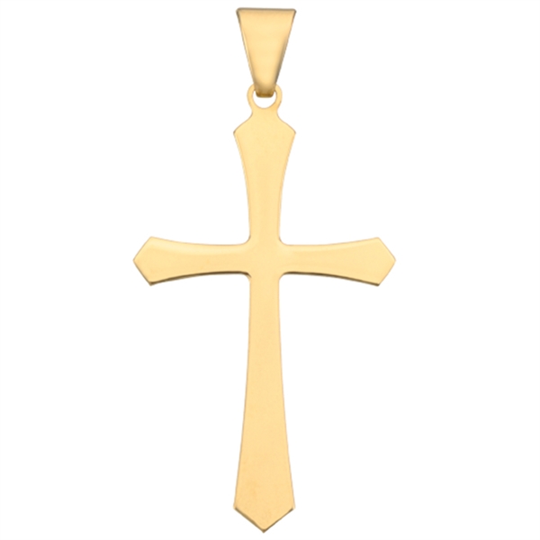 Kors fra BNH i blank 14 kt guld, Lille - 13 x 20 mm