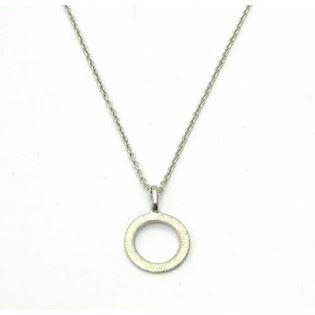 Sølv halskæde med cirkel vedhæng, 104810