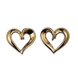 Romantiske hjerte ørestikker i 8 kt guld