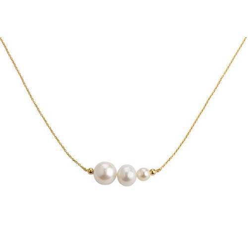 Image of Lieblings Pearls 925 sterling sølv Halskæde forgyldt, model Pearls-N2-FG