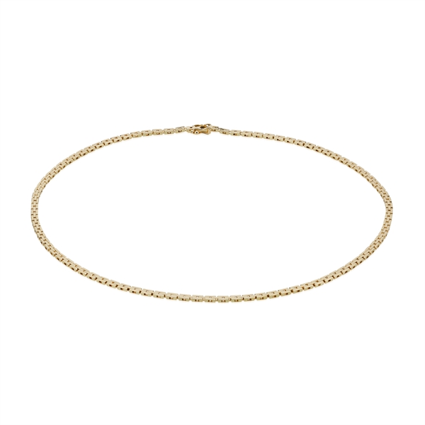 Murstens 14 karat massiv guld halskæde, 42 cm og 3 rækker (3,0 mm)