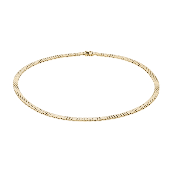 Murstens 14 karat massiv guld halskæde, 45 cm og 5 rækker (5,0 mm)