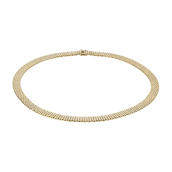 Murstens 14 karat massiv guld halskæde, 42 cm og 9 rækker (9,0 mm)