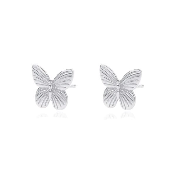 Mille ørestikker i sølv med sommerfugle fra MerlePerle