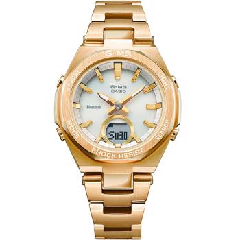 Baby G Solar Forgyldt stål Quartz dame ur fra Casio, MSG-B100DG-9AER