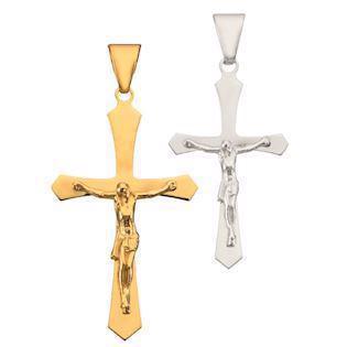 Kors med Jesus, sølv eller guld - Flere størrelser