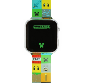 Minecraft LED ur med farverig rem