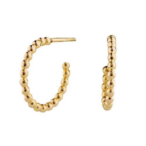 Image of Nordahl Circle Dots 925 sterling sølv øreringe med forgyldt overflade, model 325395