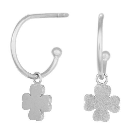 Image of Nordahl Lucky sterling sølv Ørestikker med mat sandblæst overflade, model 325636