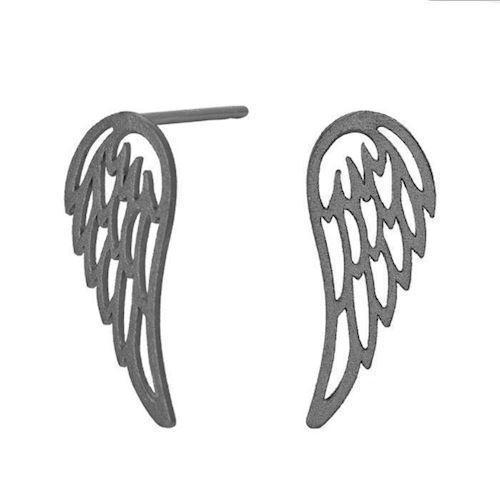 Image of Nordahl Fly Oxyderet sterling sølv Ørestiks med Mat sandblæst overflade, model 325639-2