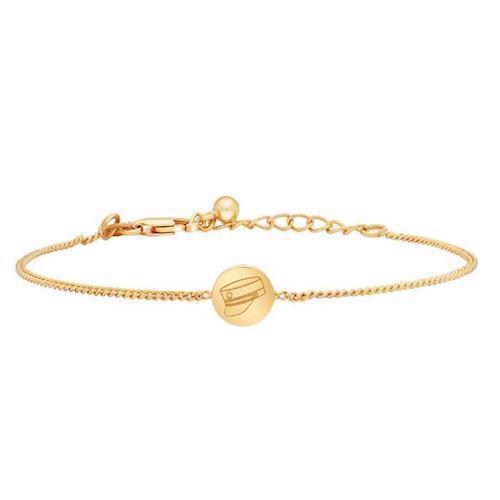 Image of Nordahl student sterling sølv armbånd med Forgyldt overflade, model 825444-3