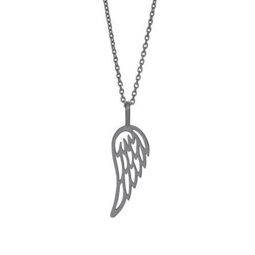 Image of Nordahl Fly Oxyderet sterling sølv Halskæde med vedhæng med Mat sandblæst overflade, model 825746-2