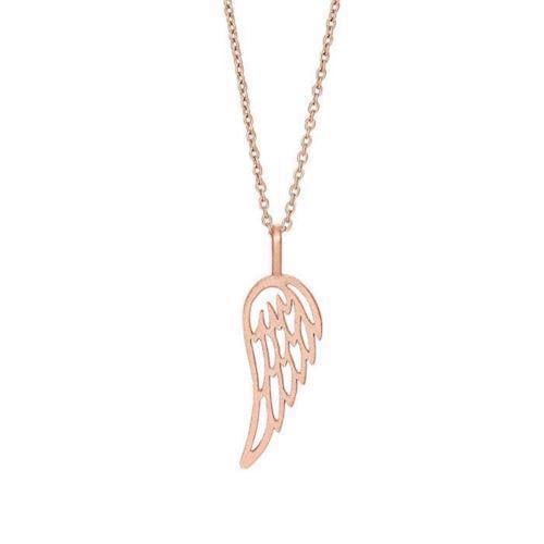 Image of Nordahl Fly Rosa forgyldt sterling sølv Halskæde med vedhæng med Mat sandblæst overflade, model 825746-4