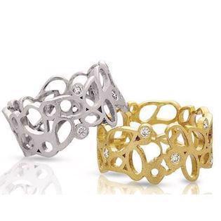 Nuran's "giraf" ring med 5 stk 0,02 carat diamanter
