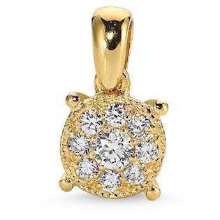 Elegant diamant vedhæng - Coronet by Nuran i  14 karat guld