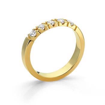 Nuran 8 kt rødguld diamant alliance ring, fra Nuran Classic serien med 5 stk 0,07 ct diamanter Wesselton / SI