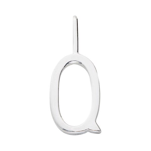 Q - Smukke Arne Jacobsen bogstav vedhæng i sølv, 10 mm