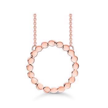 Støvring Design's Smukke rosa forgyldte sølv vedhæng, cirkel af små prikker. Leveres med 40 + 5 cm kæde