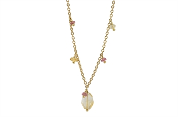 Forgyldt collier - Tinted Heart