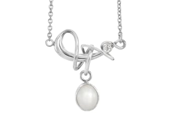 Sølv collier - Winding White