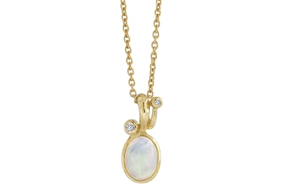 Guld collier - Elegant Opal