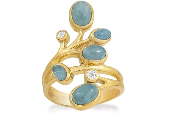 Forgyldt ring - Azure