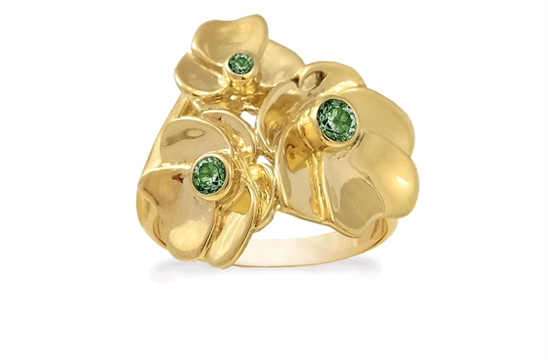 Forgyldt ring - Pansy