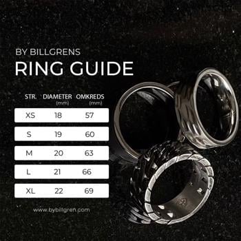 Ring guide, by billgren størrelser