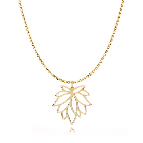 Mie Moltke x Izabel Camille 18 kt. Forgyldt Sterling Sølv Halskæde med Lotus blomst