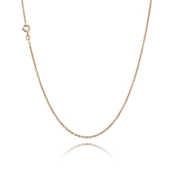 Anker Rund rosa forgyldt, 925 sterling sølv armbånd og halskæder i flere længder