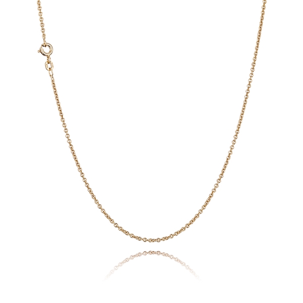 Anker Rund rosa forgyldt, 925 sterling sølv armbånd og halskæder i flere længder