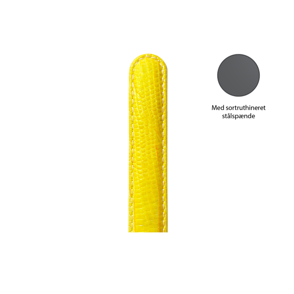 Christina Collect urrem, gul - 16 mm med sort stålspænde