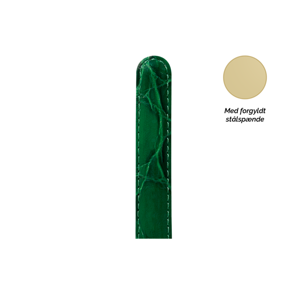 Christina Collect urrem, grøn - 18 mm med forgyldt stålspænde